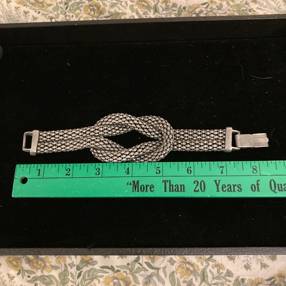 Jewelry - Chunky Love Knot silver-tone metal mesh style bracelet